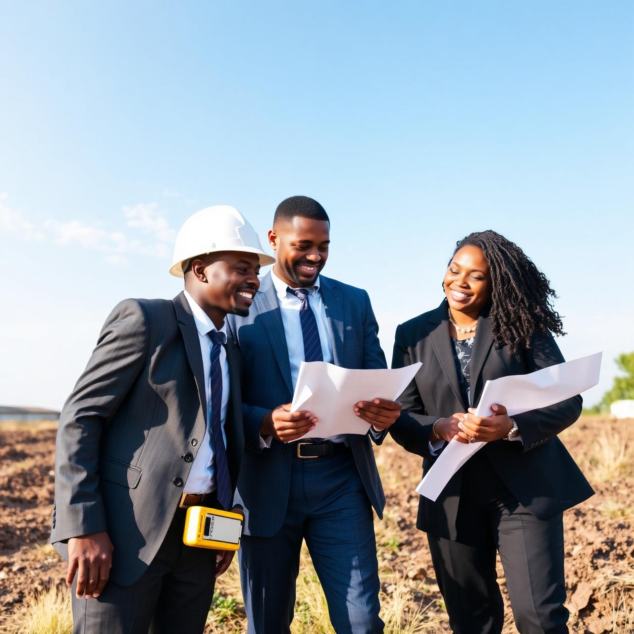 Mapland team inspecting land
